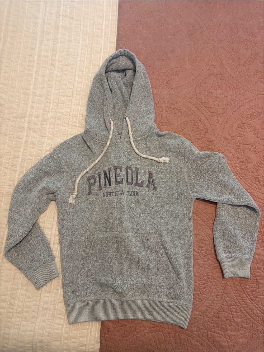 Pineola North Carolina Gray Hooded Sweatshirt
